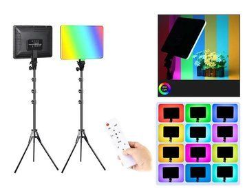 LED RGB лампа прямокутної форми PM-26 зі штативом для фотозйомки і відео VL-012 фото
