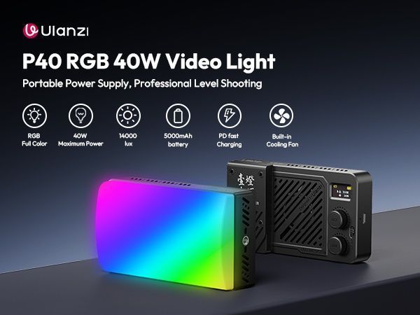 Светодиодный накамерный видеосвет Ulanzi LM-P40RGB 40 Вт stl-ulnzi-p40rgb фото