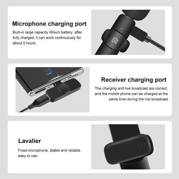 Беспроводной двойной петличный микрофон Puluz PU3150 с Lightning MIC-018 фото